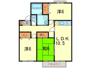 セジュール甲風園の物件間取画像